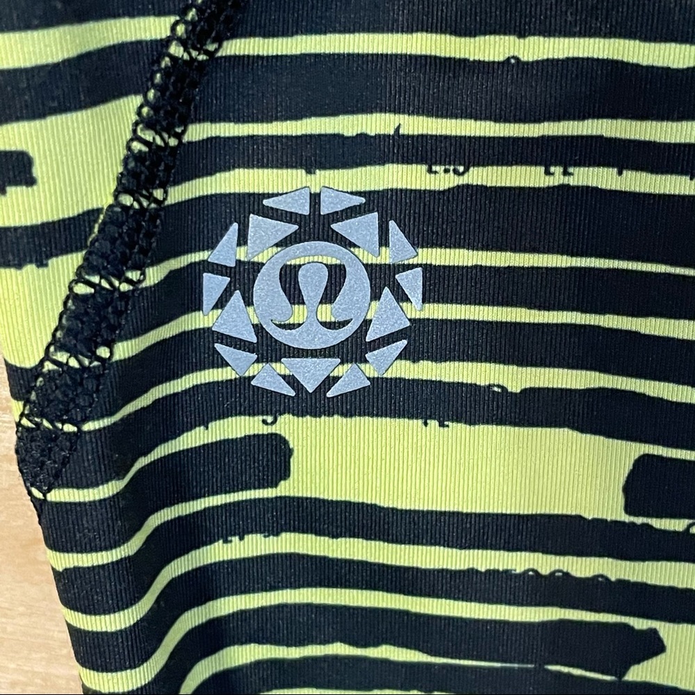 lululemon 4 Crop leggings Pace Rival Sea Wheeze - Picture 6 of 9